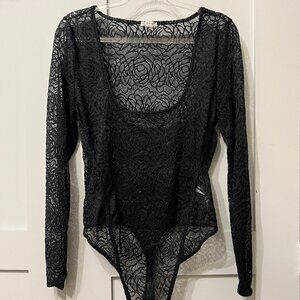 Rose Lace Bodysuit NWOT